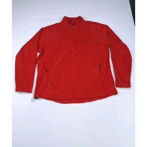 Adidas 1/4 Zip Men's XL Red Climawarm Athleisure Long Sleeve Activewear Stretchy